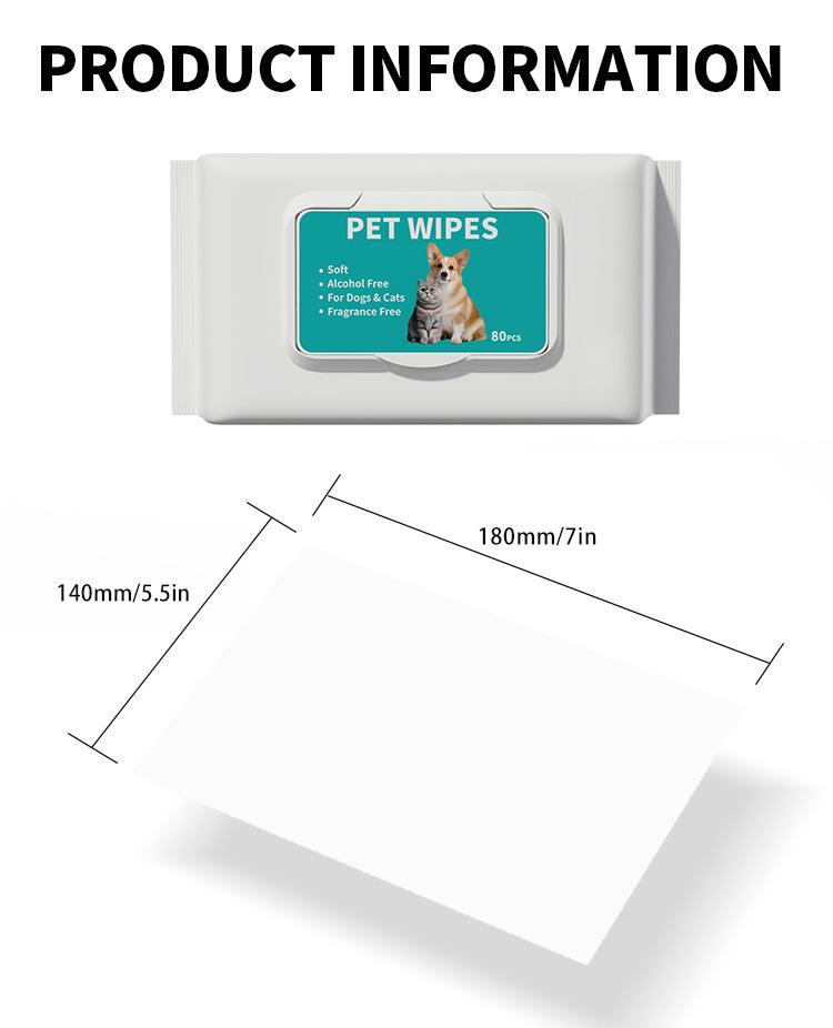 PET Wipes for Dogs & Cats,  Cleaning Deodorizing & Soothing Allergy Infections Anal Gland Wipes