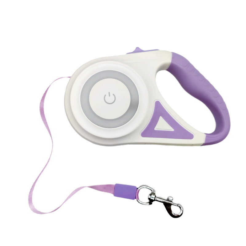LED Dog Leash Retractable – Glowing Auto-Lock Leash with Comfort Grip, Non-Slip Handle