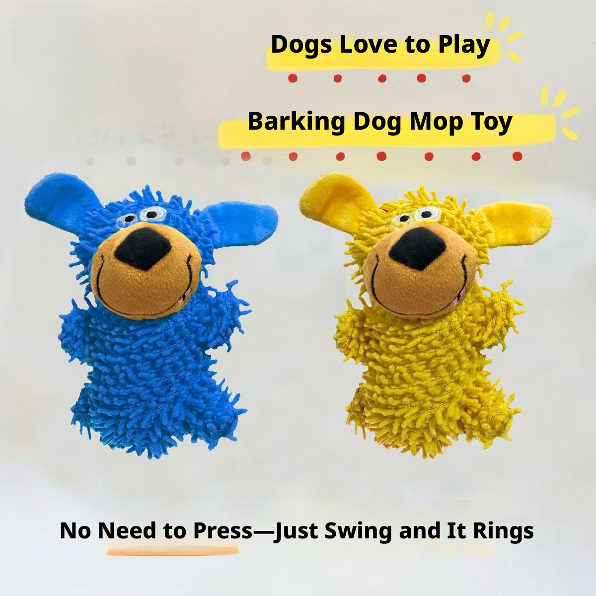 Squeaky Tug Toy for Small to Medium Dogs – Durable Chew Toy for Teeth Cleaning & Boredom Relief