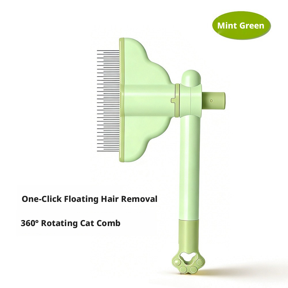 Pet Deshedding & Dematting Comb – Grooming Brush for Long-Haired Dogs & Cats