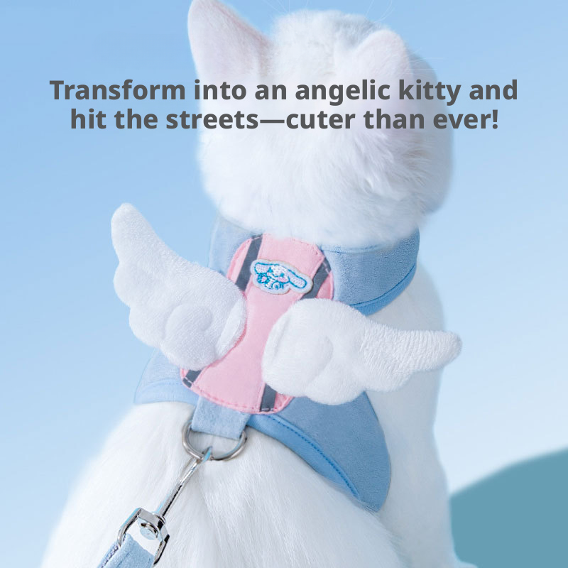 Adjustable Escape-Proof Cat Harness and Leash Set – Cute Breathable Vest for Small Dogs, Anti-Pull & Secure for Outdoor Walks