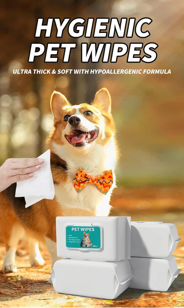 PET Wipes for Dogs & Cats,  Cleaning Deodorizing & Soothing Allergy Infections Anal Gland Wipes