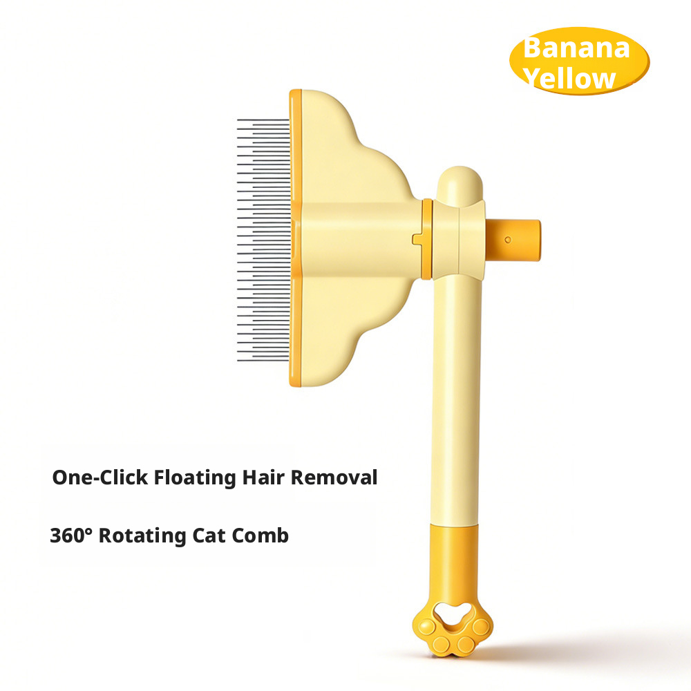 Pet Deshedding & Dematting Comb – Grooming Brush for Long-Haired Dogs & Cats
