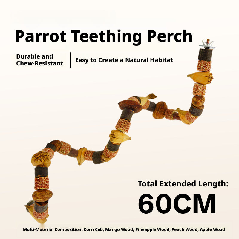 Parrot Climbing Ladder Toy – Chewing & Teeth Grinding Perch for Lovebird & Cockatiel, Cage Accessory