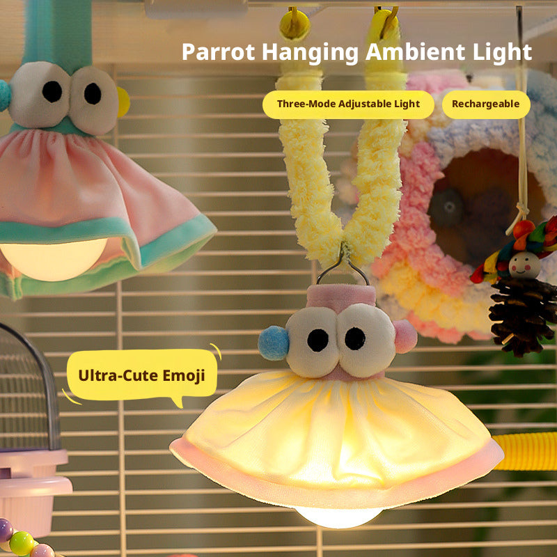 Bird Cage Ambient Night Light – Magnetic Anti-Startle Lamp for Parrot Cages