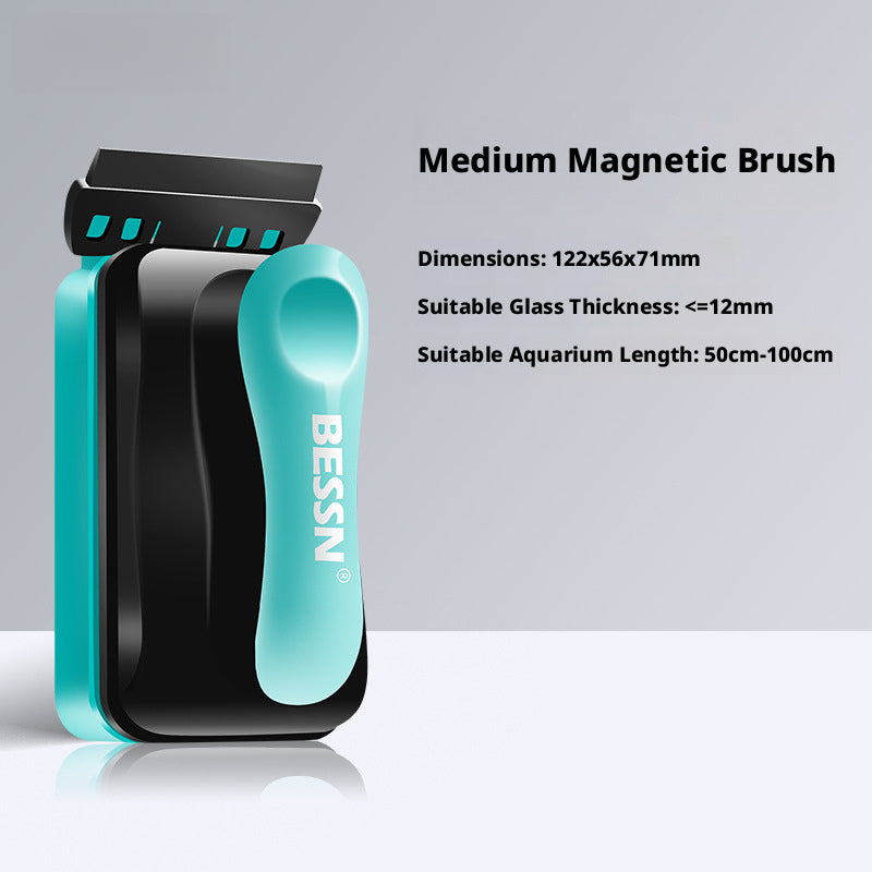 Magnetic Aquarium Glass Cleaner – Strong Double-Sided Scrubber for Algae & Grime