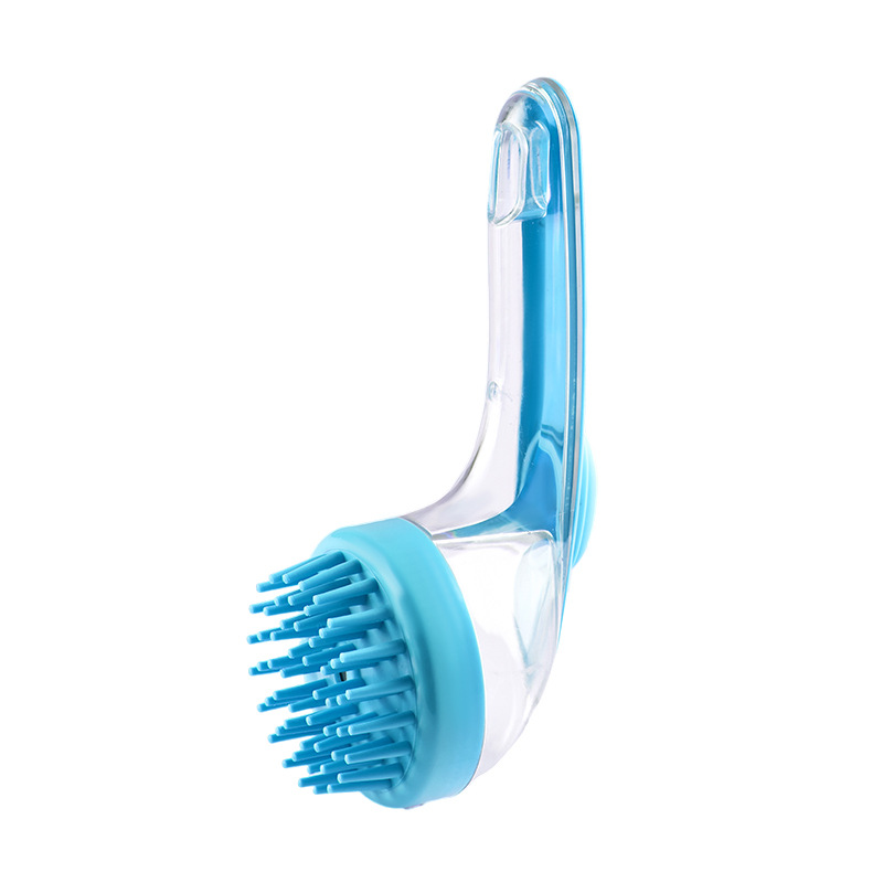 Silicone Pet Bathing Brush – Dog Cat Shower Scrubber & Massage Comb, Grooming Cleaner Tool for Deep Skin Exfoliation