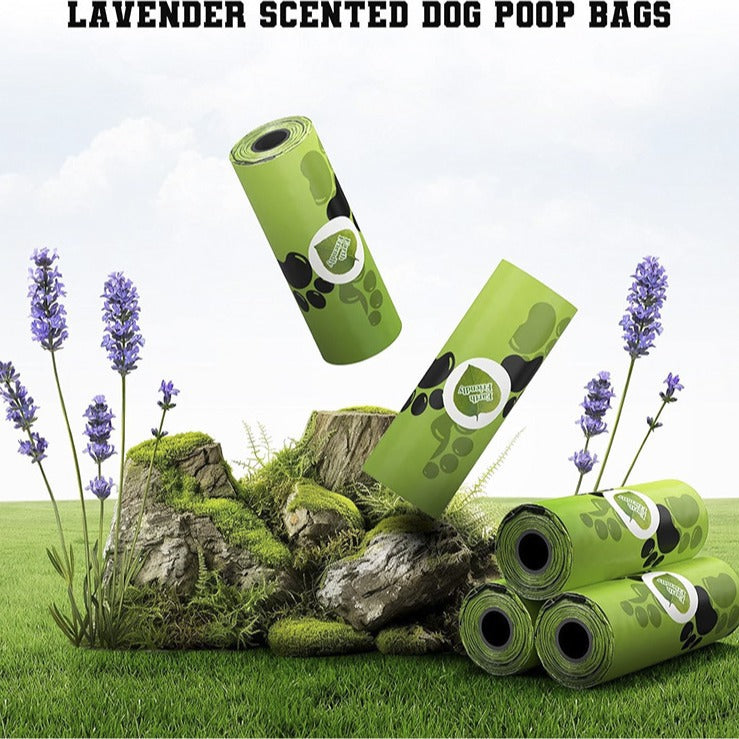 Dog Poop Bag,  Biodegradable Dog Waste Bags with 1 Dispenser, Eco-Friendly Leak-Proof Pet  | Scented