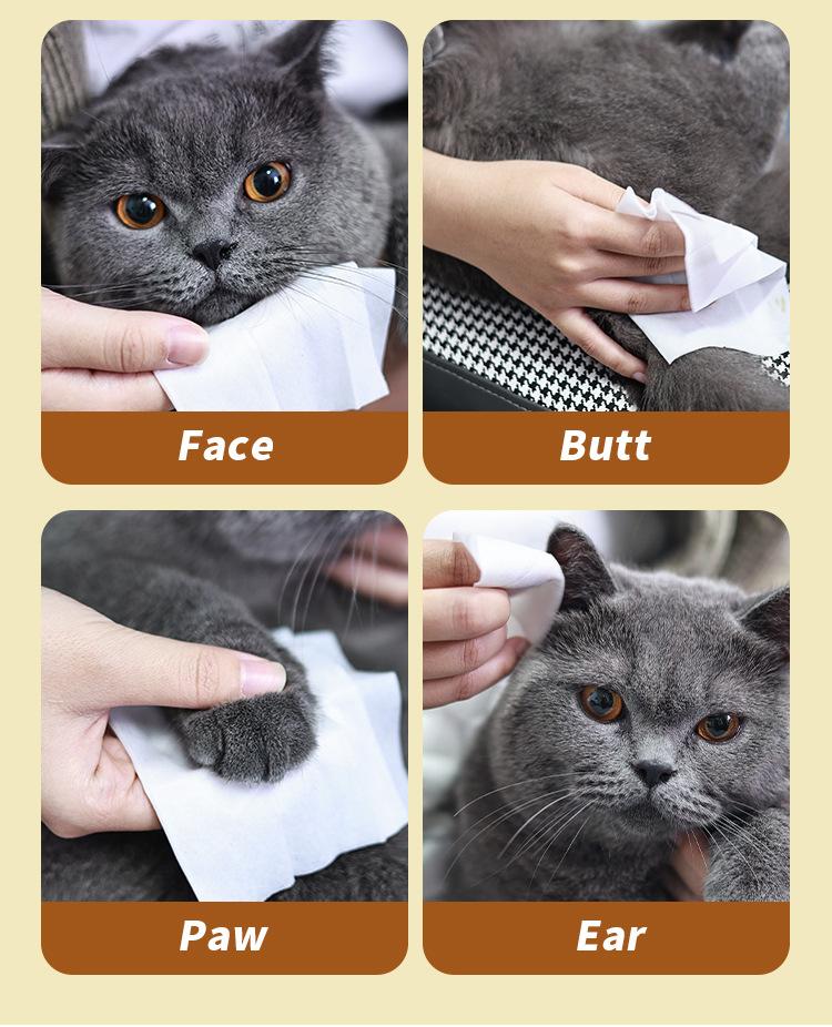 PET Wipes for Dogs & Cats,  Cleaning Deodorizing & Soothing Allergy Infections Anal Gland Wipes