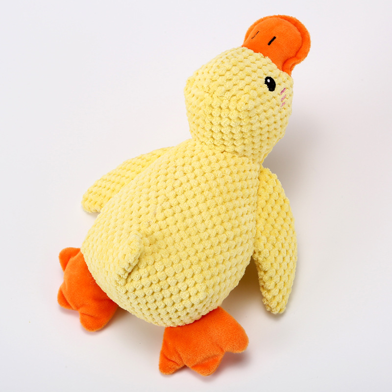 Interactive Plush Duck Toy for Dogs – Squeaky, Tough & Chewable, Perfect for Teething, Cuddling & Solo Play