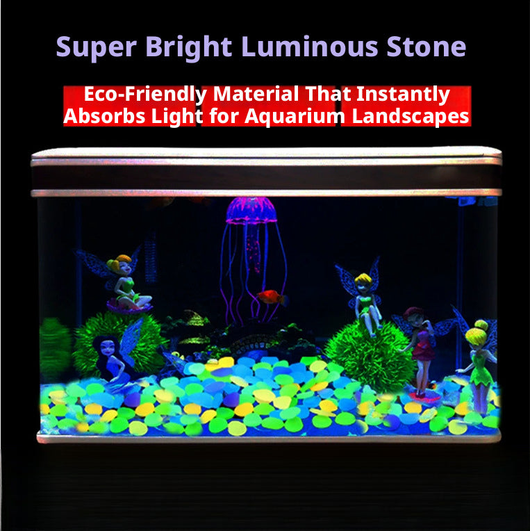 Glow in The Dark Pebbles – Luminous Stones for Garden, Fish Tank & Aquarium Decor